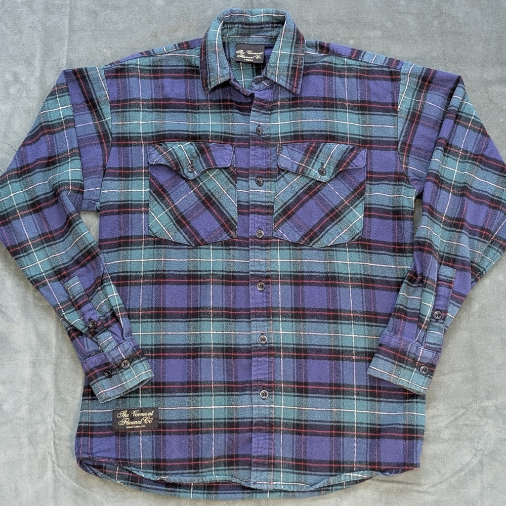 Vintage Men's Plaid Vermont Flannel Co. Size Small Long Sleeve